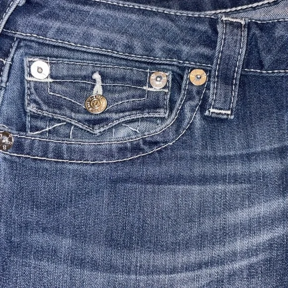 TRUE RELIGION low rise - cropped skinny leg ankle jeans - Size 30